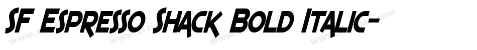 SF Espresso Shack Bold Italic字体转换